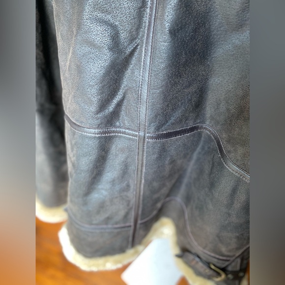 VTG Style B3 Aviator Bomber Military  Airforce Flying Biker 80s 90s Leather Coat - Picture 13 of 15